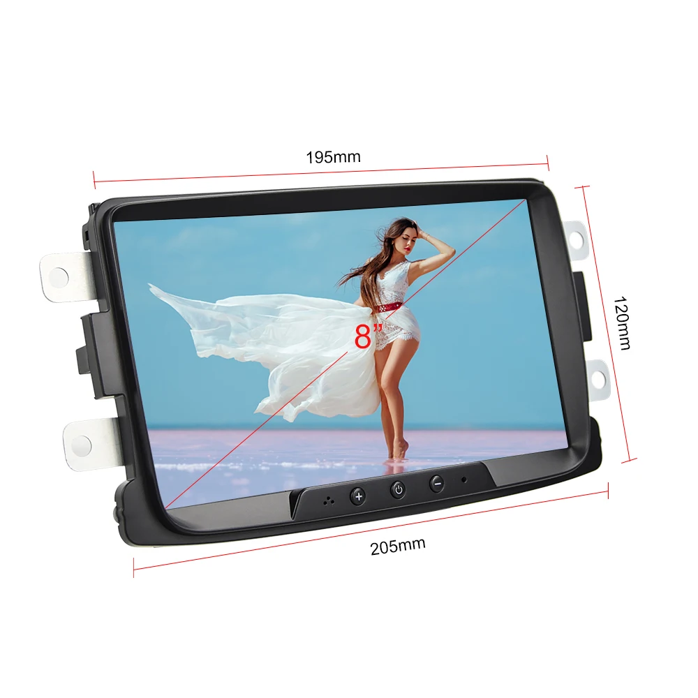  Podofo Android 8.1 2 Din Auto radio Multimedia Player auto Stereo 2din 8 ''GPS Für Renault Sandero 