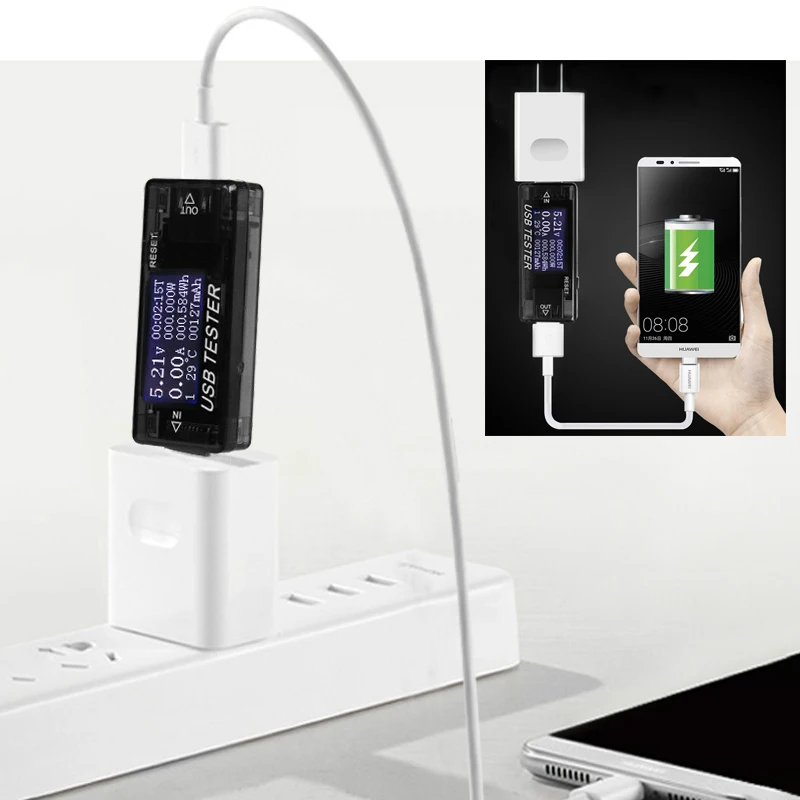 8В1 QC2.0/3,0 4-30 в USB тестер мощности тестер напряжения измеритель тока зарядка мобильного телефона защита для монитора вольтметр