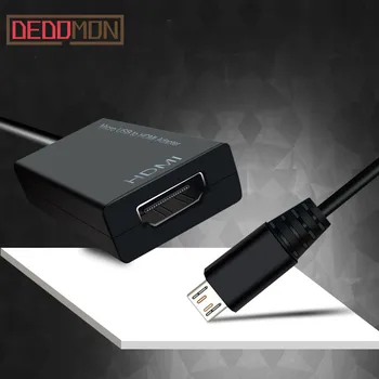 

1PC Micro USB to HDMI HD Adapter cable Male to Female High Speed HDTV Adapter Converter Cable Audio Cables for TV Phone Computer