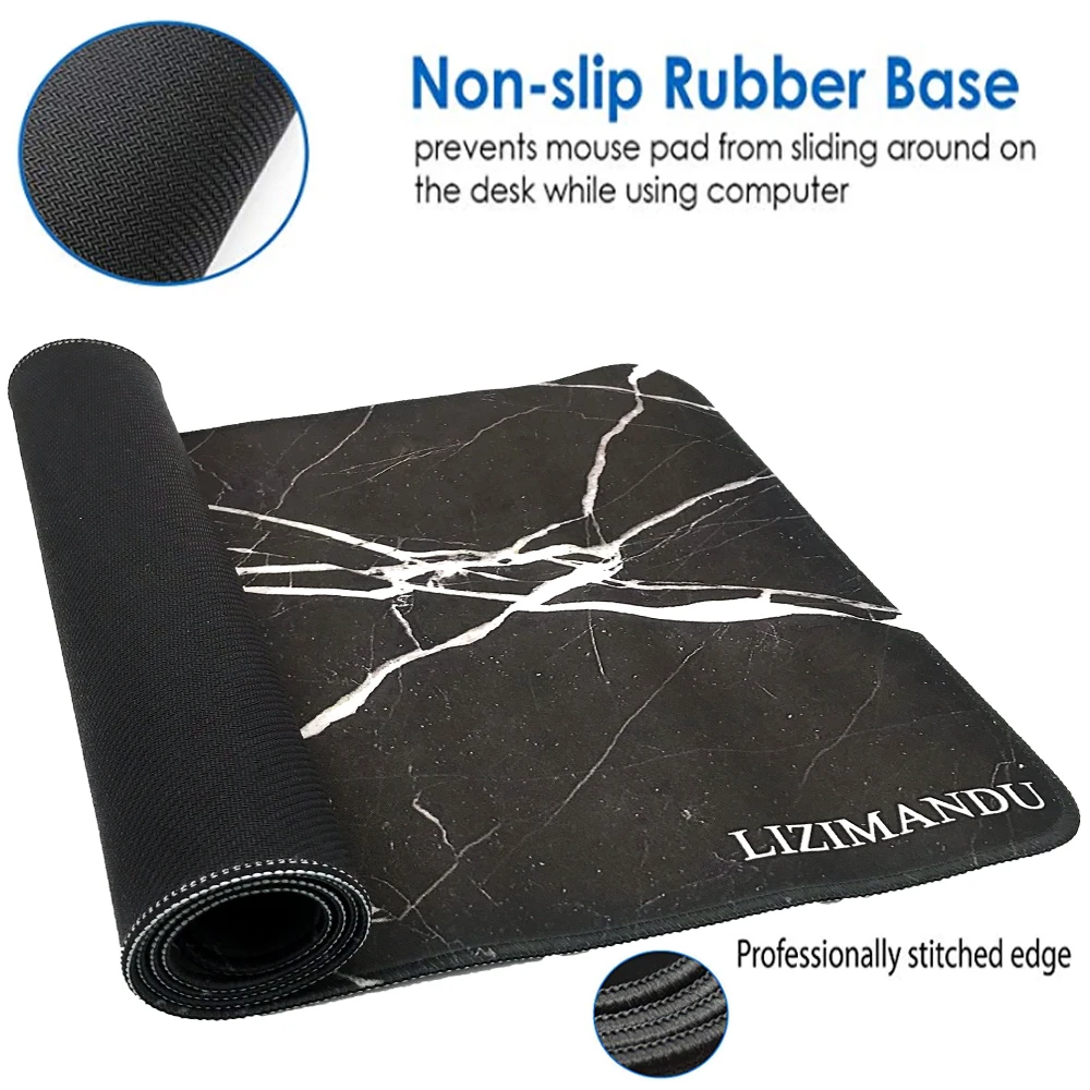  LIZIMANDU Speed Locking Edge Large Natural Rubber Mouse Pad Waterproof Game Desk Mousepad Keyboard 