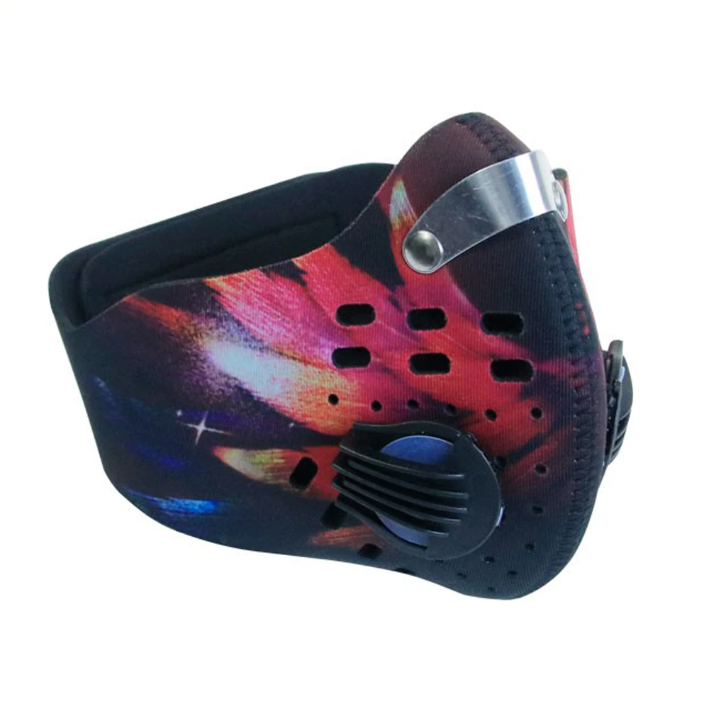 Durable Respirator Dustproof Mask Black Activated Carbon Filtration Windbreak Scarf Haze Mask Portable Outdoor Riding Skiing