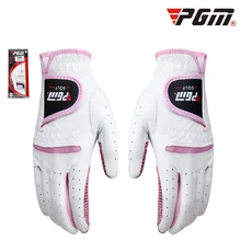 PGM Women's Golf Gloves Outdoor Sports Sheepskin Magic Gloves Breathable Non-slip Wearable Soft Comfort High Quality Sunscreen