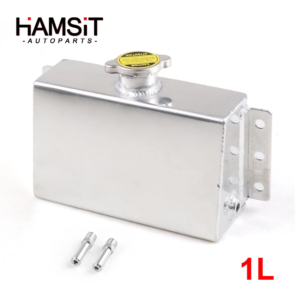 Hamsit Aluminum Auxiliary Fuel Tank 1l Coolant Overflow Bottle Tank