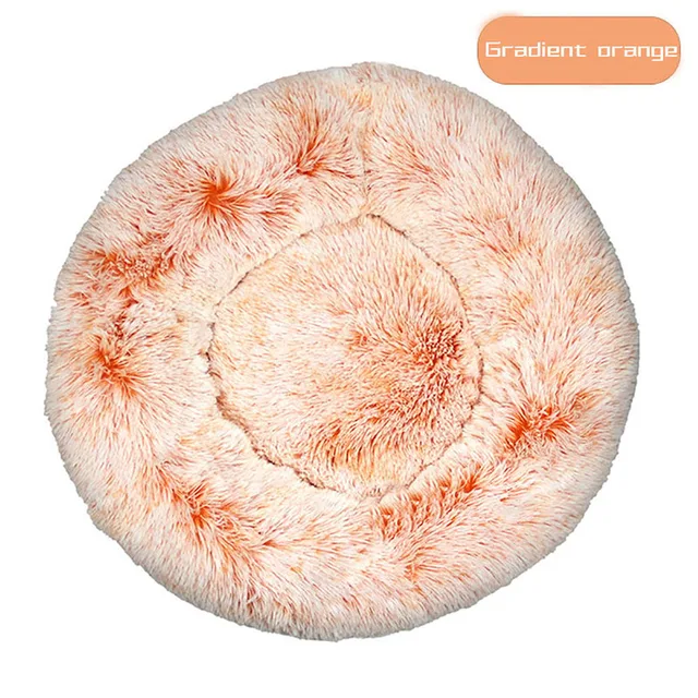 Meijuner 2021 New Long Plush Pet Bed Super Soft Round Dog Bed Washable Dog Kennel Pet Supplies Cushion For Dog Cat Big Cushion 2
