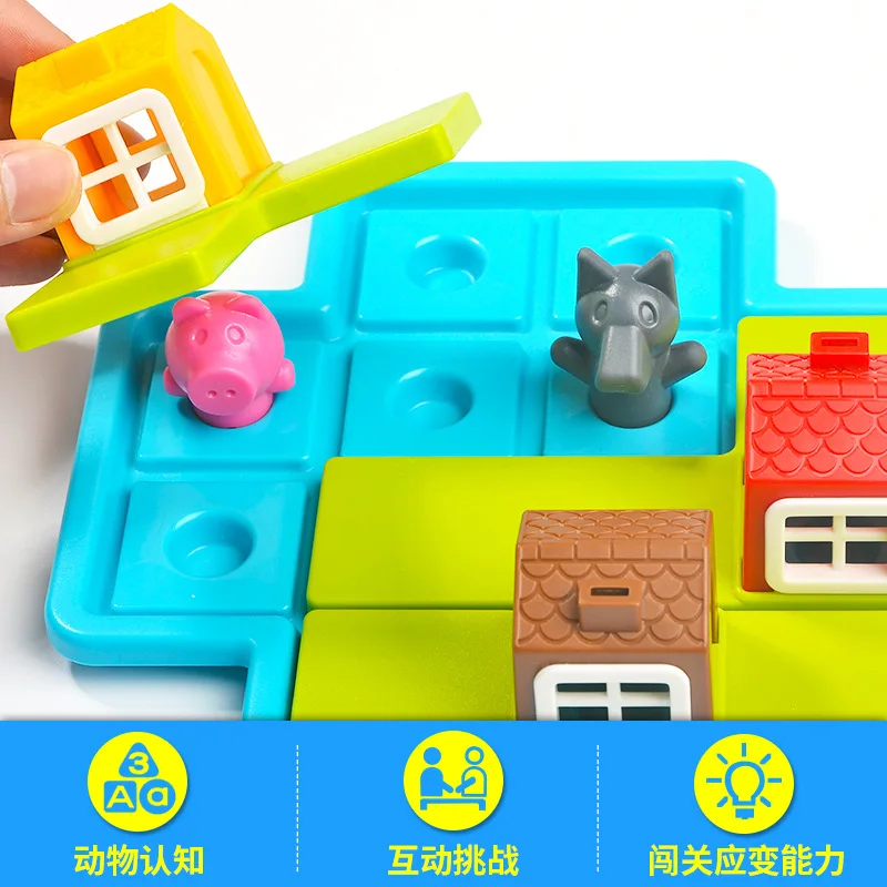 

Logical Thinking Egg Three Little Pigs Desktop Educational Toy Parent And Child Interactive Small Good Training Early Education