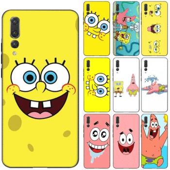 

Silicome phone case for Huawei Y9 Prime 2019 Y6 Y7 Prime 2018 Y7 Prime 2019 Spongebob Cute