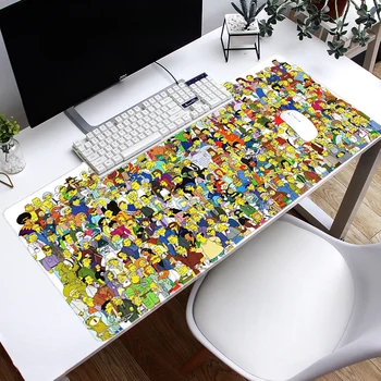 

Cartoon Simpson oversize mouse pad custom - made size thickened waterproof version of Secondary yuan game keyboard pad desk pad