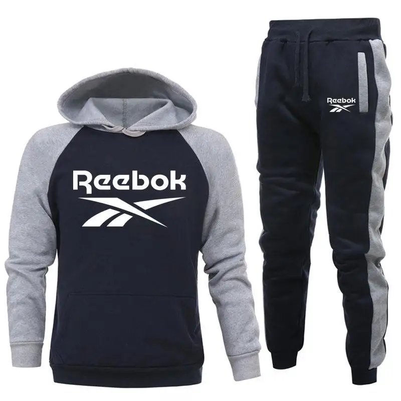 

Autumn Men's Sportswear Sets Men's Casual Tracksuit Men 2 Piece Set Polyester Sweatshirt Sweatpants Sportswear Running Clothing
