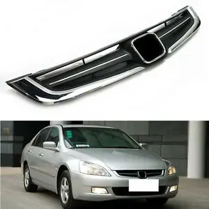 Подходит для Honda Accord 7th 2005 2006 2007 ABS Хром передний верхний бампер сетка решетка гриля