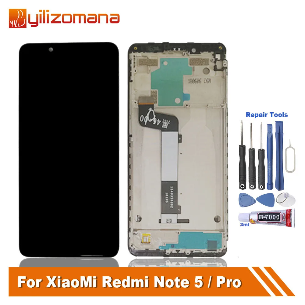 YILIZOMANA Оригинальный ЖК сенсорный экран Рамка для Xiaomi Redmi Note 5 Pro дисплея запасные