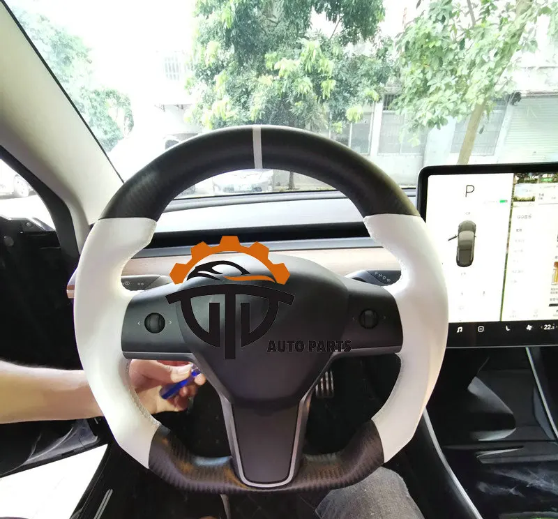matt carbon fiber steering wheel for Tesla Model 3 21 - Racext matt carbon fiber steering wheel for Tesla Model 3 - - Racext 20