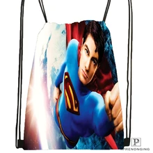 Пользовательские Бэтмен Супермен походная сумка на шнурке для мужчин и женщин милый рюкзак дети ранец(черная спина) 31x40 см#180531-01-38