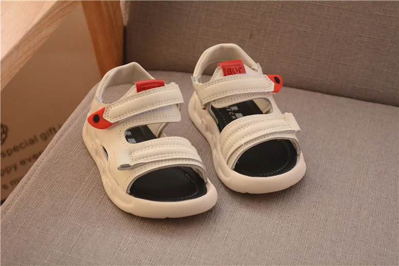sandálias da criança do verão do bebê sapatos da menina de couro cor sólida respirável meninos tênis crianças infantil esporte meninos sandálias pretas