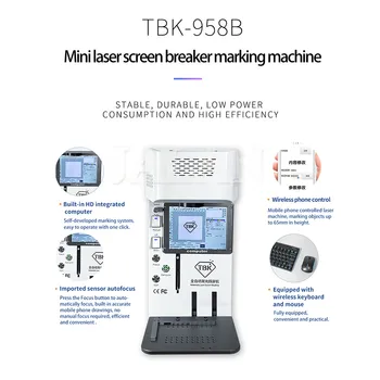 

TBK 958B DIY Printer Laser Cutting Separate Machine For Ip 7 8 X Xs Max 11pro Max Back Cover Glass Removing Lcd Frame Separater