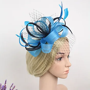 

Wedding Accessories Party Bride Hat Hair Flower Cap Lady Fashion Wedding Chapeau Mariage sombreros para boda 2019