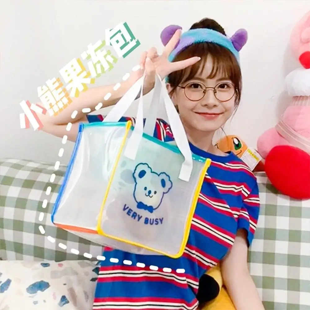 Bentoy Milkjoy корейская модная большая сумка с медведем для девочек летняя пляжная