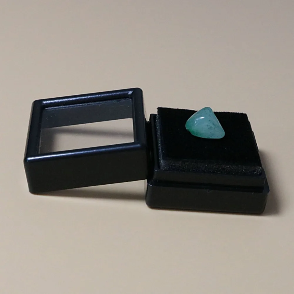 100PCS White Black Cushion Square Box Gemstone Storage Acrylic Display Jewelry 30*30mm Bare Diamond Gift  Soft Sponge Loose Case