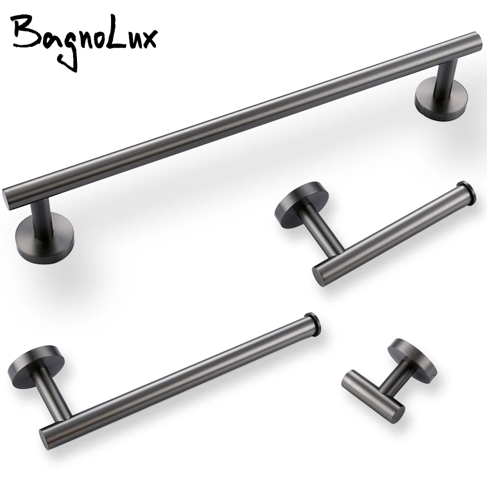 Stainless Steel Gun Gray Black Polished Chrome Brushed Gold Hanger Hook Towel Bar Paper Holder Bathroom Accessories Bagnolux bathroom hardware accessories bathroom hardware set adhesive hook clothes hook towel hook toilet paper holder paper towel holder