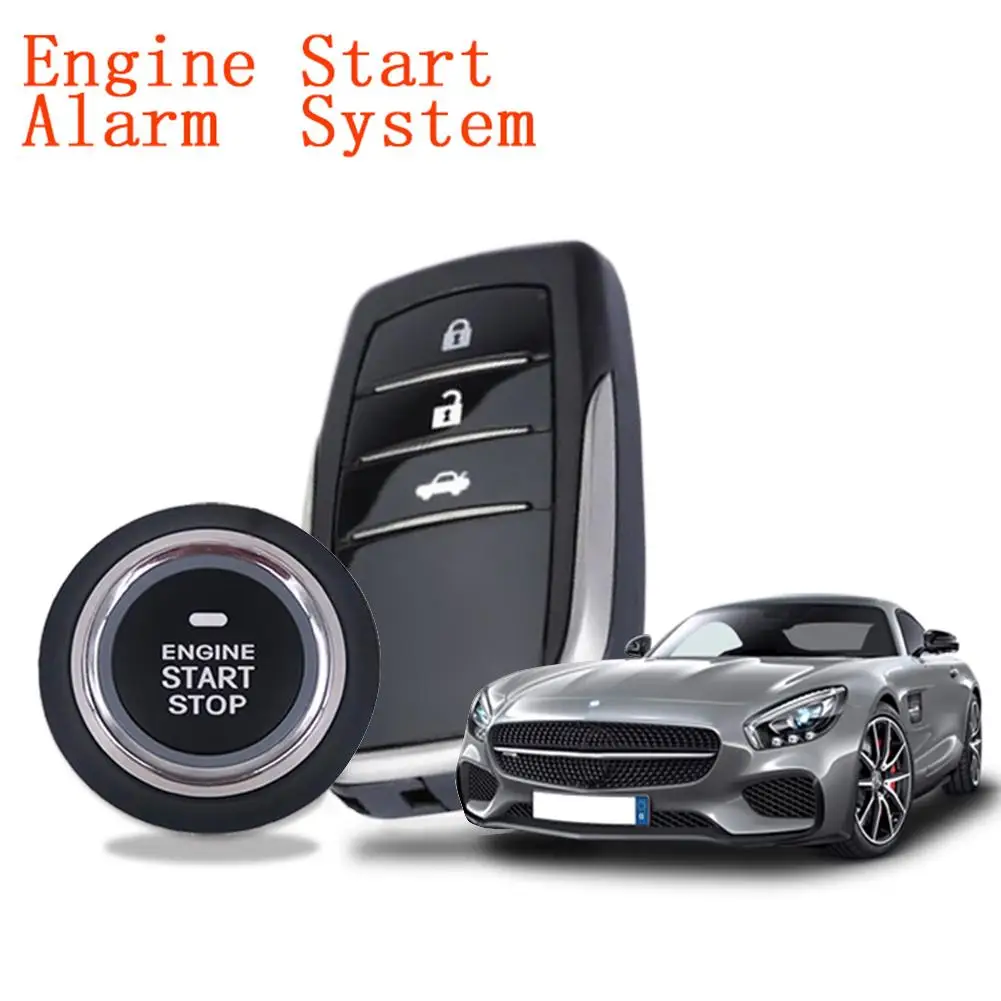 

12V Car SUV Keyless Entry Engine Start SUV Keyless Alarm System Push Button Remote Starter Stop Auto Car Accessories Tool