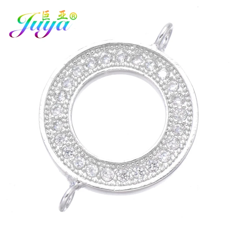 White Gold Juya DIY браслет фурнитура поставки золото/серебро Бесконечность Шарм соединители аксессуары для женщин браслет ожерелье серьги изготовление - Цвет: White Gold