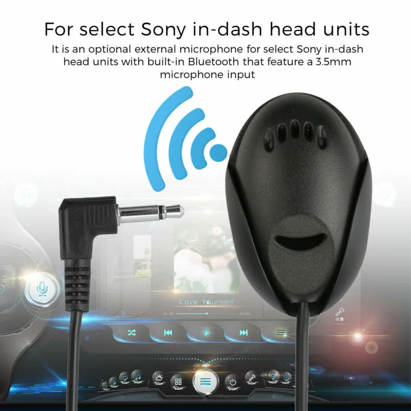 1 шт., автомобильный бочонок черный микрофон громкой связи Bluetooth Mic 50 Гц-20 кГц, пригодный для sony модели в приборную панель автомобиля Радио Стерео gps DVD ноутбук 3,5 мм