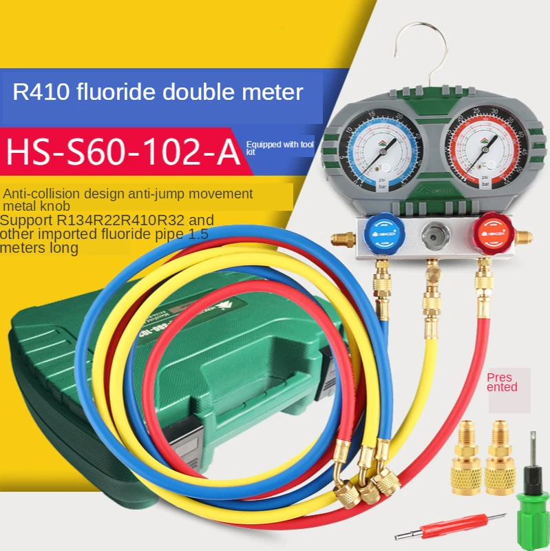 Condizionatore D'Aria R410A / R32 Gruppo Doppio Manometro Condizionatore D'Aria Può Aggiungere Fluoruro Al Fluoro A Filo E Aggiungere Manometro Liquid