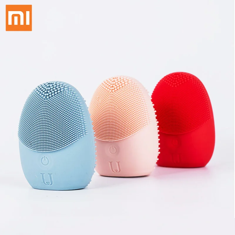 Ультразвуковая щетка Xiaomi MI для очистки лица электрическая мини-Массажная моющая