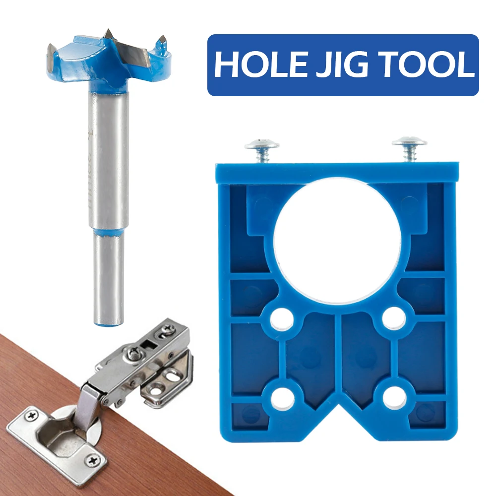 

35mm Hinge Hole Drilling Guide Locator Hinge Drilling Jig Concealed Guide Woodworking Hole Opener Door Cabinet Accessories Tool