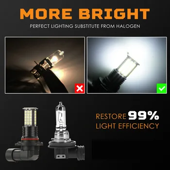 

Fog lamps Car lights Bulbs 3030SMD Replacement 9005/HB3 6000K Automatic LED