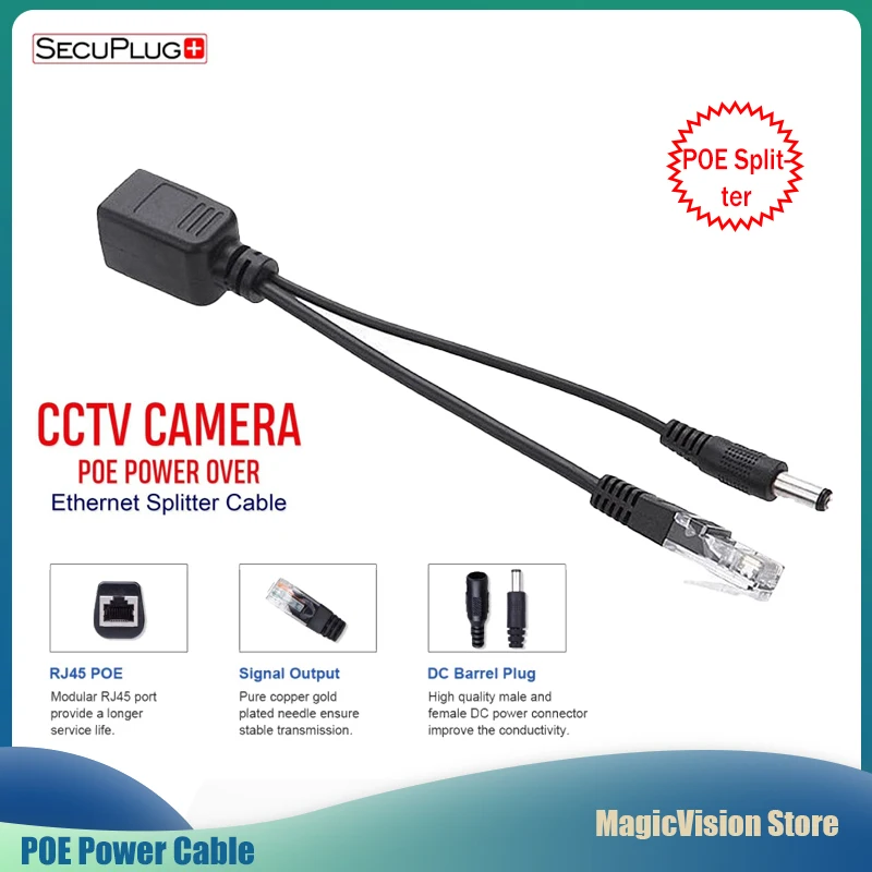 

POE Injector Adapter Cable Kit Passive Power Over Ethernet12-48v Synthesizer Separator Combiner for Cctv Ip Camera