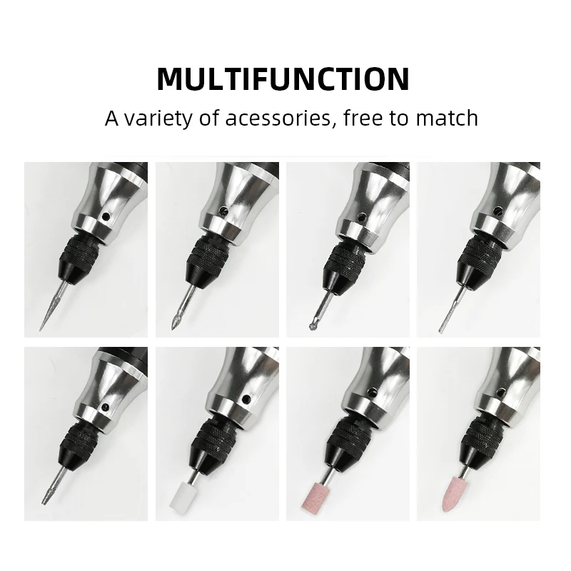 Cordless Rechargeable Engraving and Drilling Pen with DIY Cutting Capability