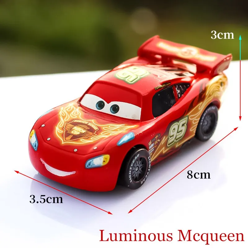 Disney «Тачки» редких световой № 95 Lightning Mcqueen Цветной Drawing1: 55 литья под давлением металлический сплав игрушечный автомобиль модель для детей Подарки