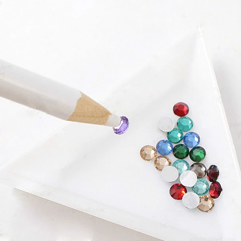 10pcs 10 шт DIY Стразы для дизайна ногтей, драгоценные камни, набор кристаллов, инструмент для раскрашивания воска, карандаш, деревянная ручка, стразы для украшения ногтей - Цвет: 10pcs
