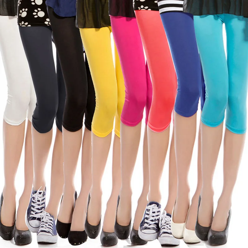 Newest Candy Colors Summer Cool Leggings Women Shiny Trousers Capris Ice Silk Soft Pants Fashion Slim High Waist Workout Clothes Newest Candy Colors Summer Cool Leggings Women Shiny Trousers Capris Ice Silk Soft Pants Fashion Slim High Waist Workout Clothes