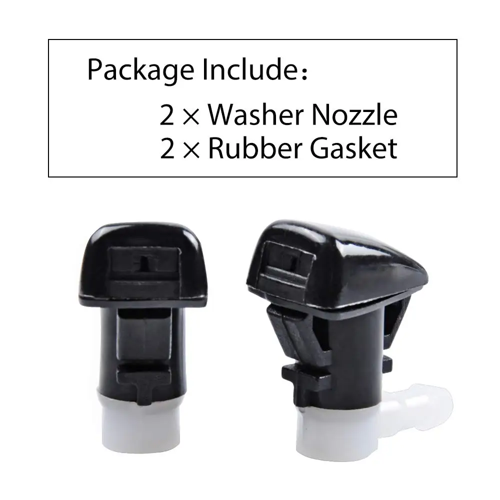 MIKKUPPA 2Pcs 68269108AA Front Windshield Washer Nozzles for 11-18 Dodge Durango, 11-17 Jeep Grand Cherokee Spray Jet Kit