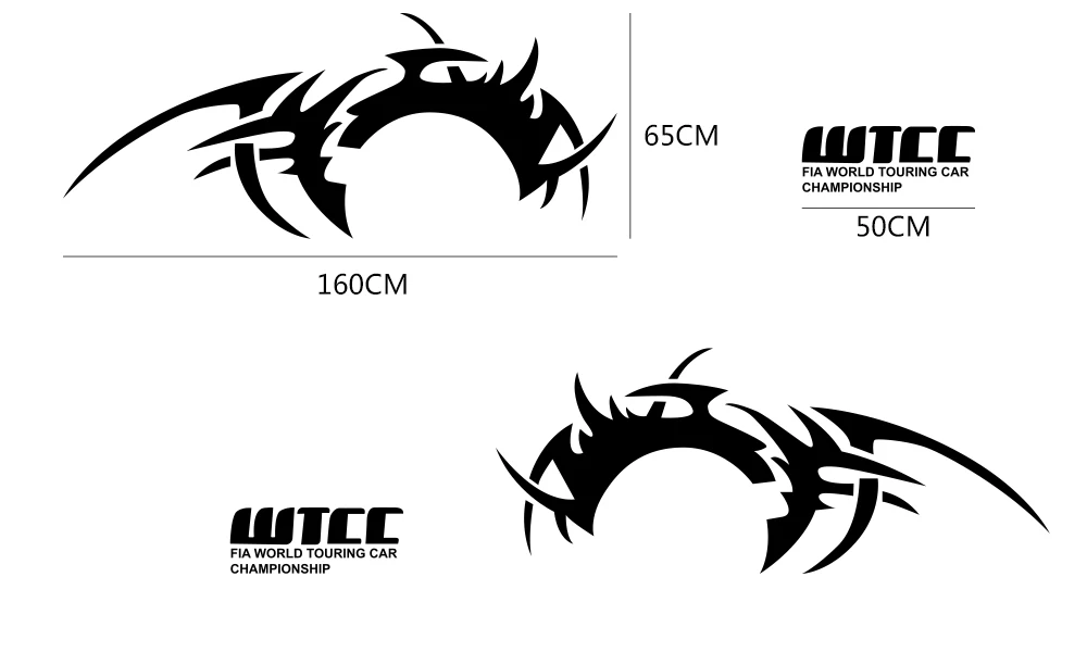 Universal 4Pcs Auto Hinten Reifen Seite PVC Trim Aufkleber Coole Styling WTCC Vinyl Film Aufkleber Dekoration Auto Körper Tuning zubehör – Detail 8