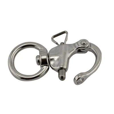 Круглый Нержавеющая сталь Quick Release Поворотная Скоба Mayitr морской для лодки, для якорной цепи карабин-проушина поворотный крюк с защелкой Аппаратные средства
