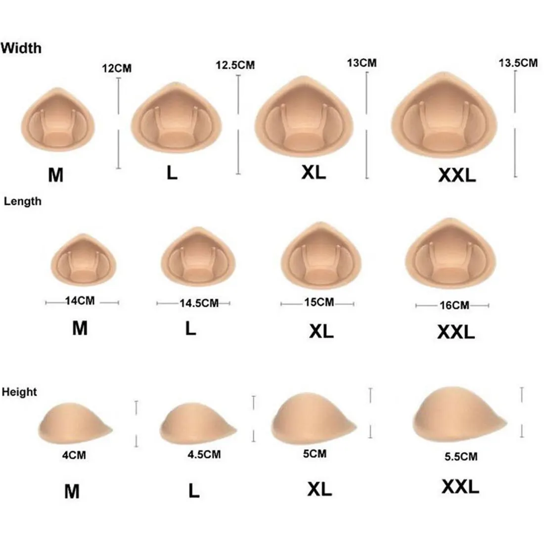

Triangle Inserts Chest Cups Breast Bra Sponge Pad Intimates Accessories 1 Pair Insert Push Up Bra Pads Adjustable Enhancer