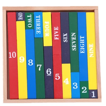 

Educational Wooden Digital Building Block Toys Children Baby Toys 1-10 Math Arithmetic Teaching Aids Kids Blocks Toy