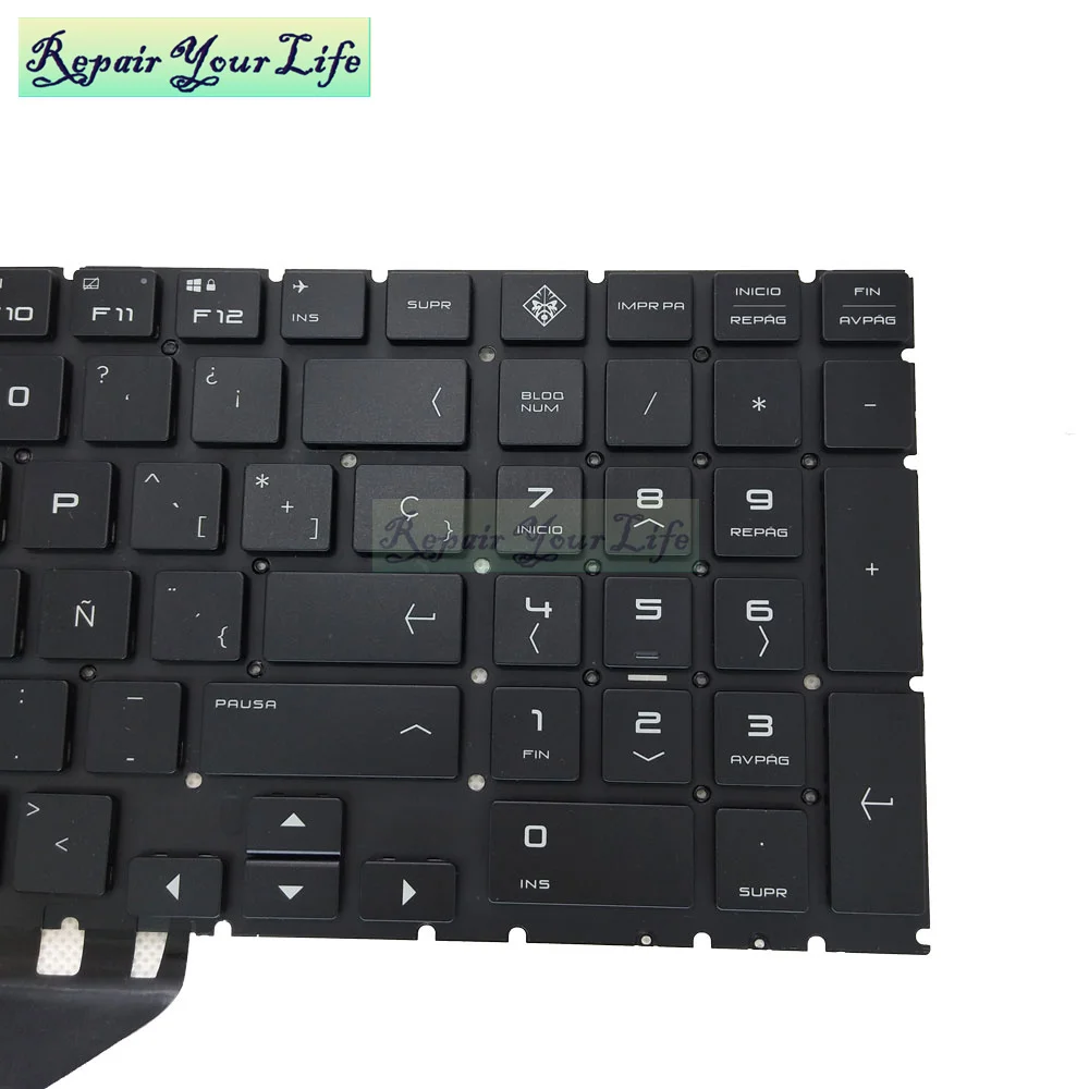 Teclado Retroiluminado Latino Espanhol Rgb para hp Omen 15-dc 15-dh Dc0002tx Dc0010ng L50880071 la es Espanha Teclados Retroiluminação Colorida - Imagem 2