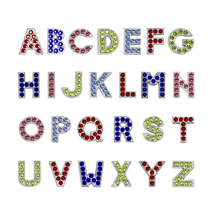 ADD a CHARM, Rhinestone Initial Charm, Alphabet Letter Charms, Crystal  Charms, Charm Bracelet Add-on 