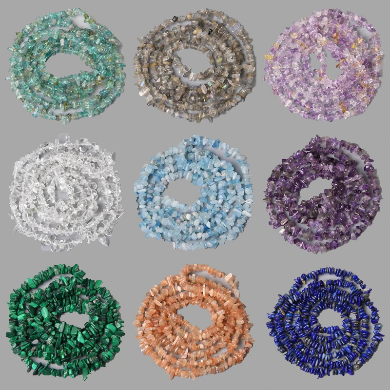 

3-5MM Natural Stone Irregular Shape Freeform Chip Bead Tiger Eye Amethysts Agates Lapis For Jewelry Making DIY Bracelet Necklace