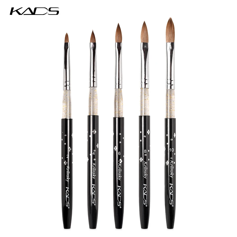 Kads Nail Acrylic Brush Kolinsky Sable Acrylic Brush No 2 4 6 8 10 Uv Gel Carving Pen Brush Liquid Powder Diy Nail Drawing Brush Projection Acrylic Nail Brush Cleaneracrylic Nail Brush Sizes Aliexpress
