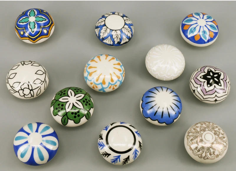 BOUTON DE MEUBLE,011--Poignée de meuble en céramique, 1x, en porcelaine