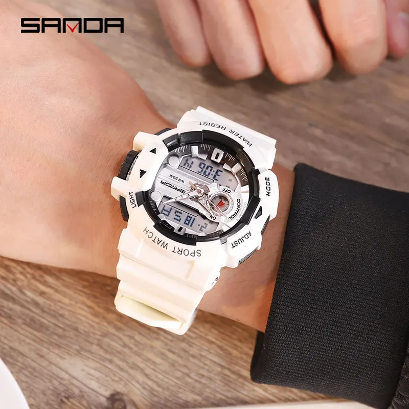 

SANDA 2019 New Men Digital Watches LED Alarm Chrono Smart Shock Resistant Waterproof Multifunction Watches i watch relogio