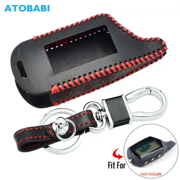 

A91 Leather Car Key Case For StarLine A61 A91 Two Way Car Alarm LCD Remote Controller Cover Keychain Protector Bag Accessories