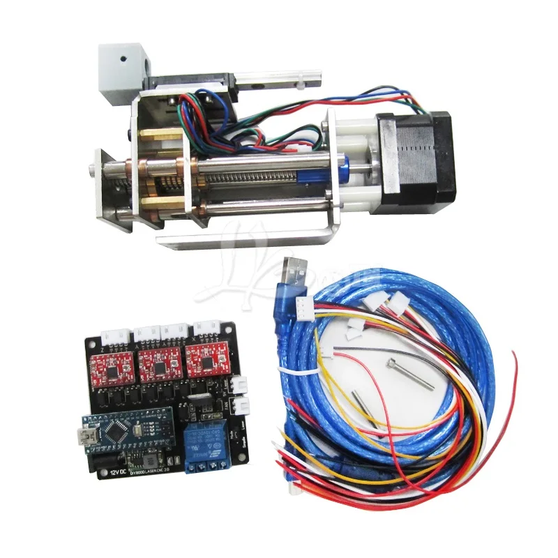 DIY плоттер люкс LY DPS-01 лазерная гравировка машина преобразования в 3 оси ЧПУ модель DIY Z ось слайд набор платформы с ручкой зажим