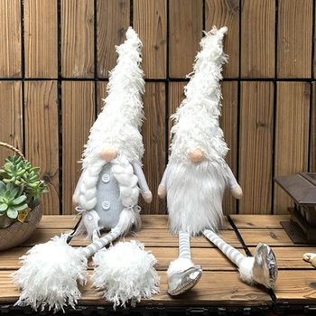 

New Year Christmas Decoration Faceless Santa Plush Doll Cartoon Pendant Decor Christmas Toys For Children Party Gifts