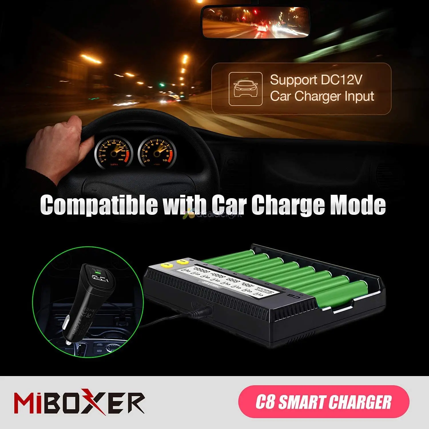 Miboxer c8 8 slots aa aaa 18650