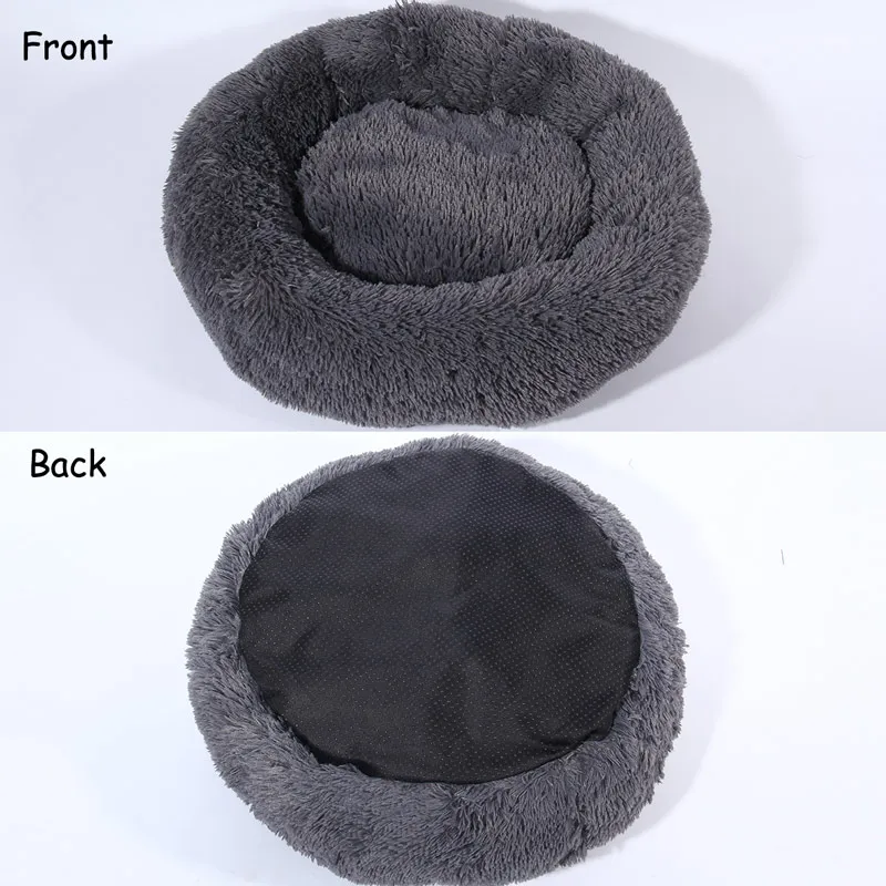 Soft Warm Round Pet Cat Bed Comfy Calming Dog Beds Washable r Large Medium Small Comfortable Kennel Easy To Clean Pet Nest House